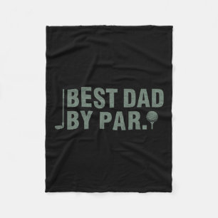 Vintage Best Dad By Par Father#39;s Day Golfing Bi Fleece Blanket