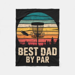 Vintage Best Dad By Par Tee Disc Golf Sket Golfer  Fleece Blanket