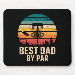 Vintage Best Dad By Par Tee Disc Golf Sket Golfer  Mouse Pad