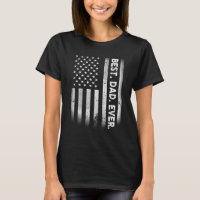 Vintage Best Dad Ever American Flag Distressed Fat