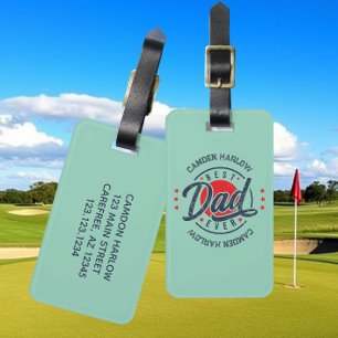 Vintage Best Dad Ever Name Luggage Tag
