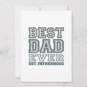 Vintage Best Dad Ever Varsity Typography Design Holiday Card