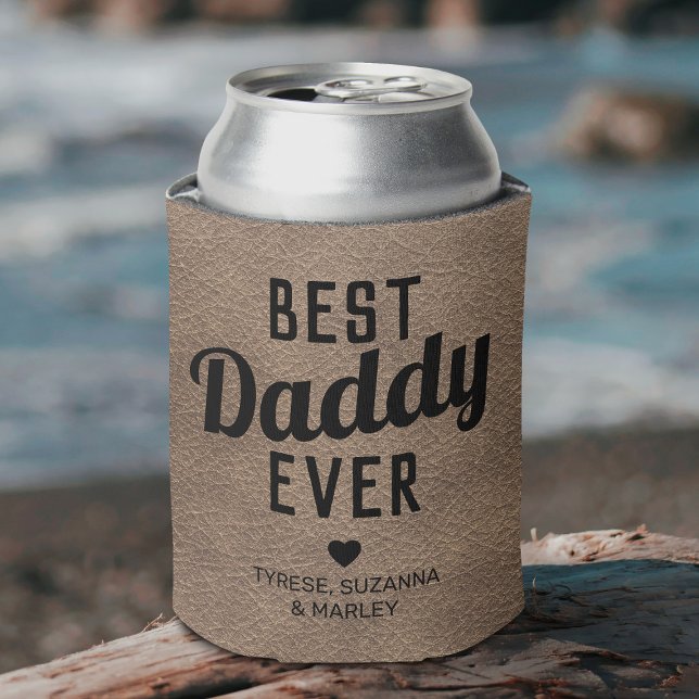 Vintage Best Daddy Ever Photo Can Cooler (Creator Uploaded)