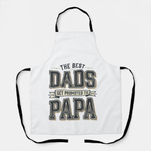 Vintage Best Dads Promoted To Papa Shirt Design_1 Apron