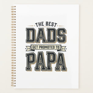 Vintage Best Dads Promoted To Papa Shirt Design_1 Planner