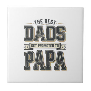 Vintage Best Dads Promoted To Papa Shirt Design_1 Tile