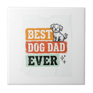 Vintage Best Dog Dad Ever Cute Dog Shirt Design_1 Tile