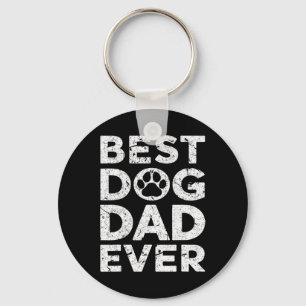 Vintage Best Dog Dad Ever Fathers Day Key Ring