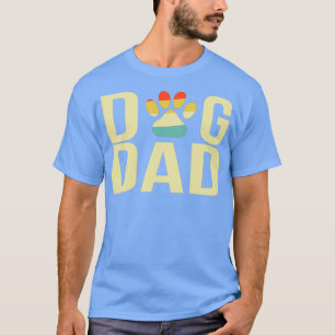 Vintage Best Dog Dad Ever Paw T-Shirt