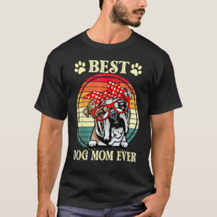Vintage Best Dog Mum Ever English Bulldog Mum T-Shirt