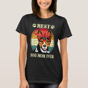 Vintage Best Dog Mum Ever Rat Terrier Mum T-Shirt