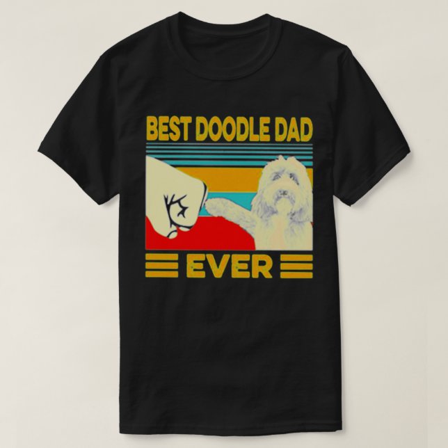 Vintage best Doodle dad ever T T-Shirt (Design Front)