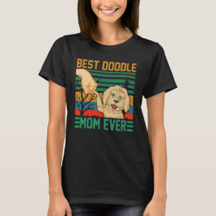 Vintage Best Doodle Mom Ever Goldendoodle For Mom T-Shirt