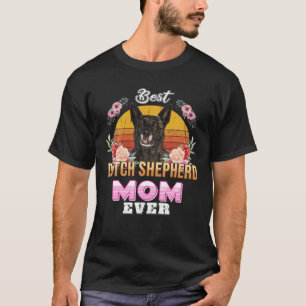 Vintage Best Dutch Shepherd Mum Ever Mothers Day F T-Shirt