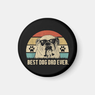 Vintage Best English Bulldog DAD Ever shirt Father Magnet