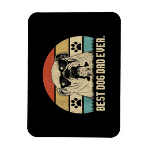 Vintage Best English Bulldog DAD Ever shirt Father Magnet