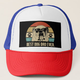 Vintage Best English Bulldog DAD Ever shirt Father Trucker Hat