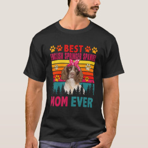 Vintage Best English Springer Spaniel Mum Ever Dog T-Shirt