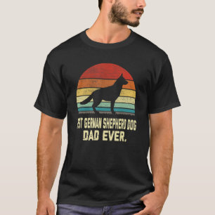 Vintage Best German Shepherd Dog Dad Ever Dog T-Shirt