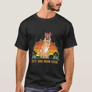 Vintage Best German Shepherd Dog Mum Ever  Dog T-Shirt