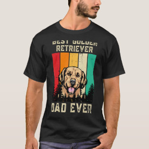 Vintage Best Golden Retriever Dad Ever Father's Da T-Shirt