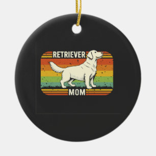 Vintage Best Golden Retriever Mum Dog Mum Ceramic Tree Decoration