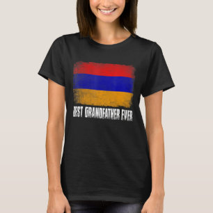Vintage Best Grandfather Ever Men Retro Armenia Fl T-Shirt