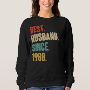 Vintage Best Husband Since 1980 42nd Wedding Anive Sweatshirt