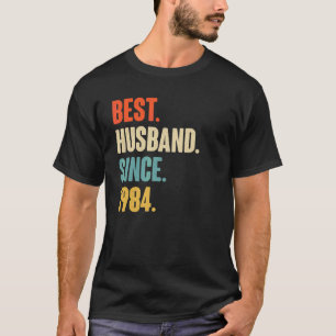 Vintage Best Husband Since 1984 38th Wedding Anive T-Shirt