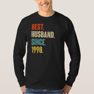 Vintage Best Husband Since 1990 32nd Wedding Anive T-Shirt