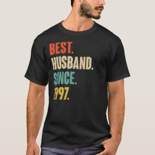 Vintage Best Husband Since 1997 25th Wedding Anive T-Shirt