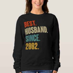 Vintage Best Husband Since 2002 20th Wedding Anive Sweatshirt