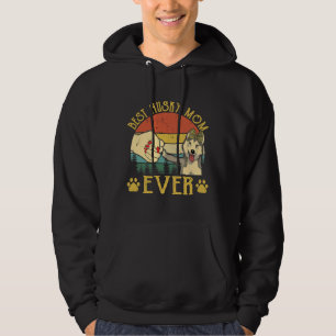 Vintage Best Husky Mum Ever Dog Hoodie