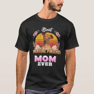 Vintage Best Miniature Pinscher Mom Ever Mothers D T-Shirt