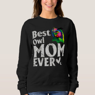 Vintage Best Owl mum Ever cut coloured Owl mummy Sweatshirt