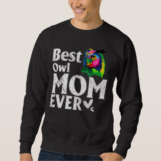 Vintage Best Owl mum Ever cut coloured Owl mummy Sweatshirt