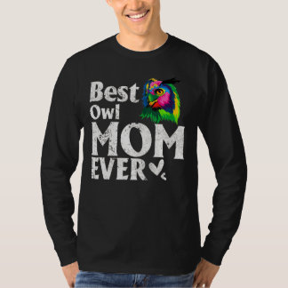 Vintage Best Owl mum Ever cut coloured Owl mummy T-Shirt