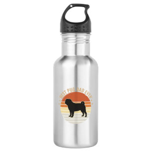 Vintage Best Pug Dad Ever Dog Lover Shirt Design_1 532 Ml Water Bottle