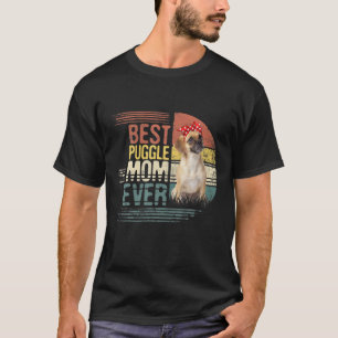 Vintage Best Puggle Mom Ever Mothers Day For Dog M T-Shirt