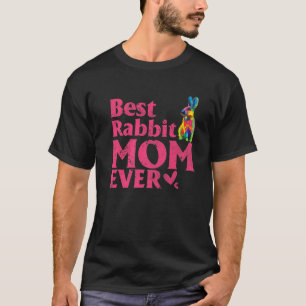 Vintage Best Rabbit Mum Ever Cut Coloured Rabbit M T-Shirt
