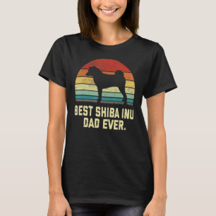 Vintage Best Shiba Inu Dad Ever  Dog T-Shirt