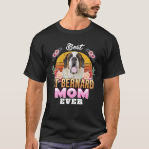 Vintage Best St Bernard Mom Ever Mothers Day For D T-Shirt