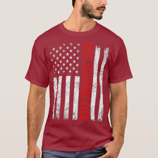 Vintage Best Stepdad Ever American Flag Fathers T-Shirt
