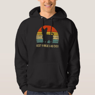 Vintage Best Yorkie Dad Ever Father's Day For Dog Hoodie