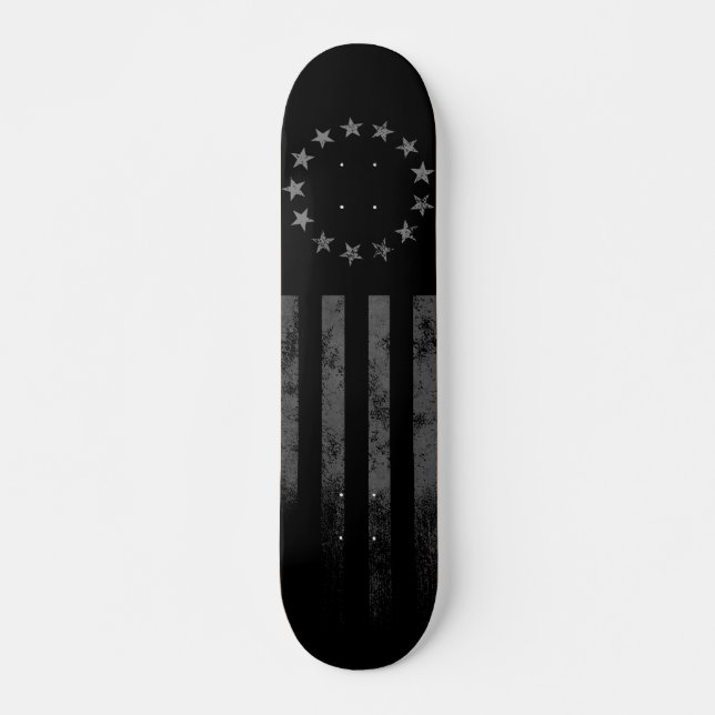 Vintage Betsy Ross American Flag Skateboard (Front)