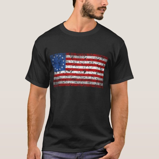 Vintage Betsy Ross Flag T-Shirt (Front)
