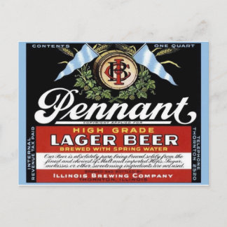 Vintage Beverage Label Postcard