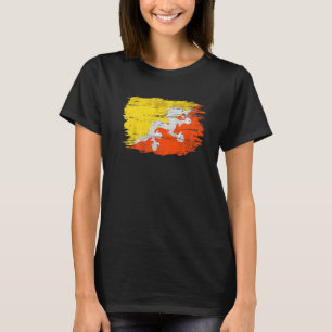 Vintage Bhutan Flag For Bhutanese T-Shirt