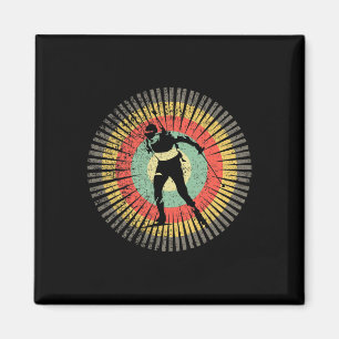 Vintage Biathlon Retro 70s Gift Vintage Biathlon Magnet
