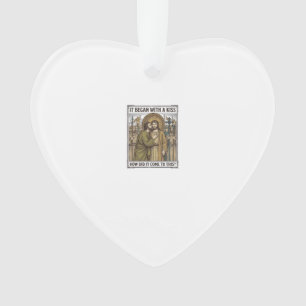 Vintage Biblical Betrayal Kiss Ornament